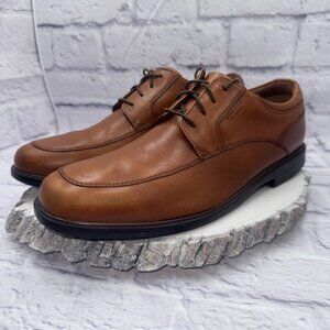 Rockport Hydro-Shield Waterproof Men's Oxford Leather Shoes Sz 12 Brown